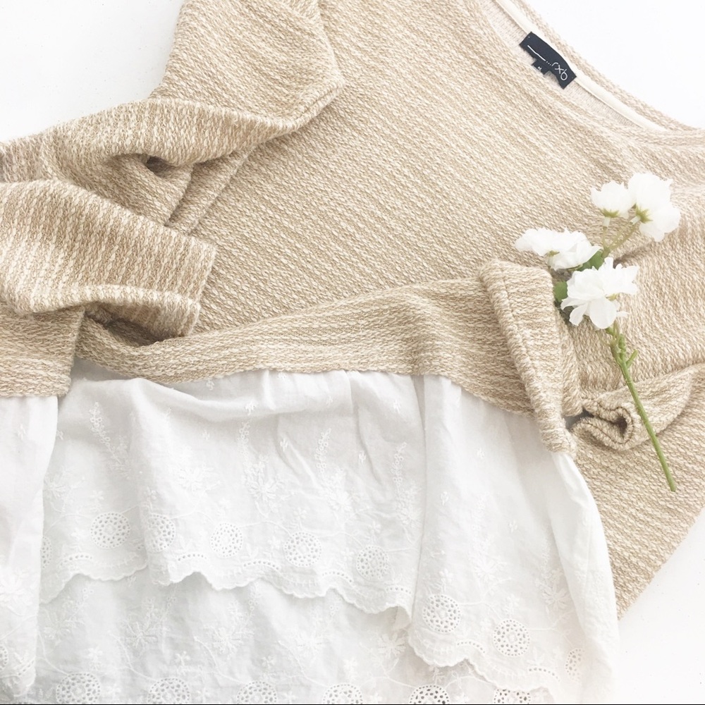 🤍RXB sweater  blouse pullover eyelet